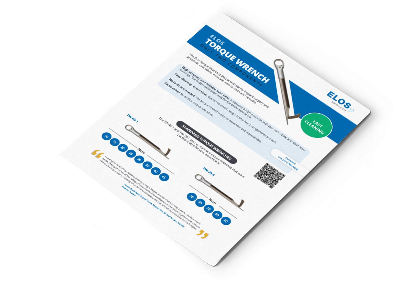 Torque Wrench Leaflet Image For Elos Dental Png